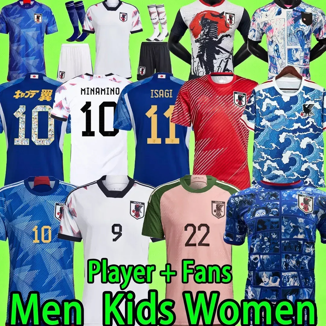 Japan 2022 Soccer Jersey Cartoon ISAGI ATOM TSUBASA MINAMINO ASANO DOAN KUBO ITO WOMEN KIDS KIT 2023 Japanese Special uniform 22 23 Football Shirt Fan Player version
