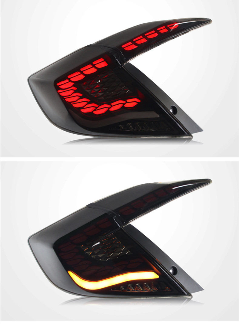 Full LED Taillight for Honda G10 Civic Taillight Assembly LED Dragon Scale Running Light Tail Turn Brake Reversing Light
