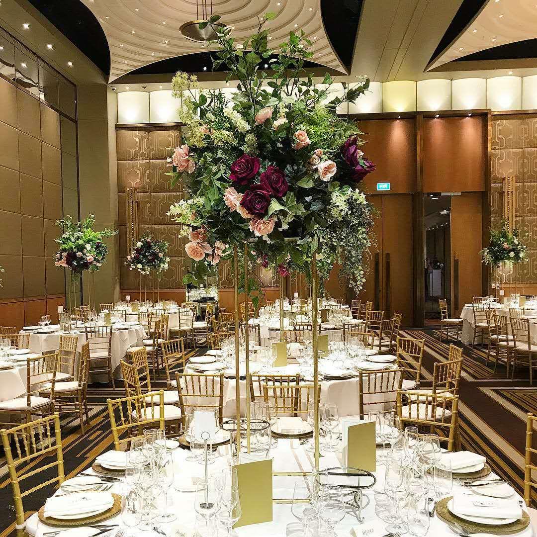 New style Gold Color Metal Flower Stand for Wedding Table Centerpiece senyu0147 ZZ