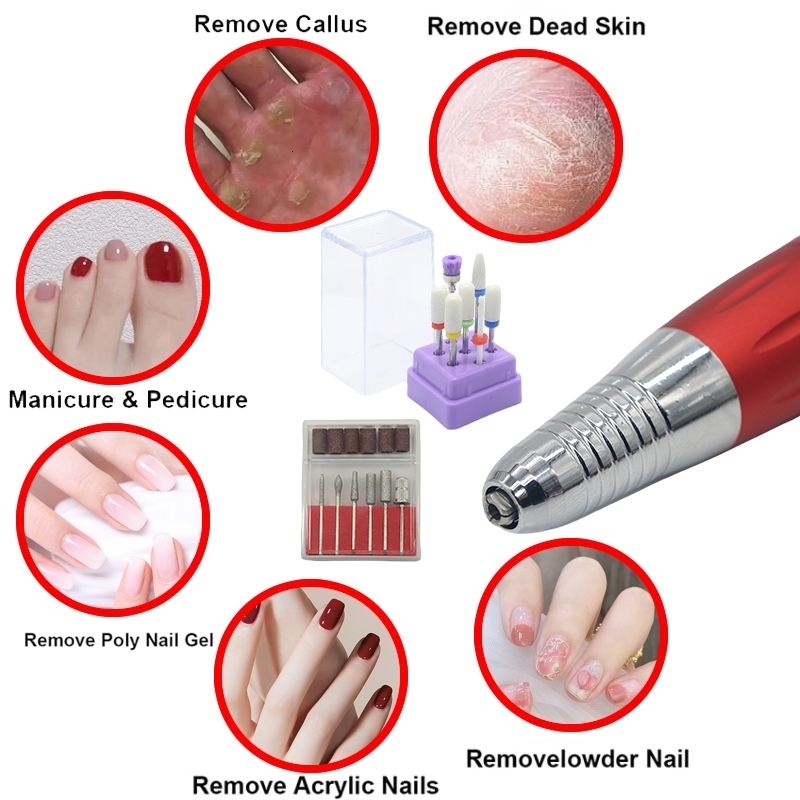 Nail Manicure Set 35000RPM Electric Machine USB Drill For Acrylic Gel Polish Professional Efile Milling Files Salon Tool 230909