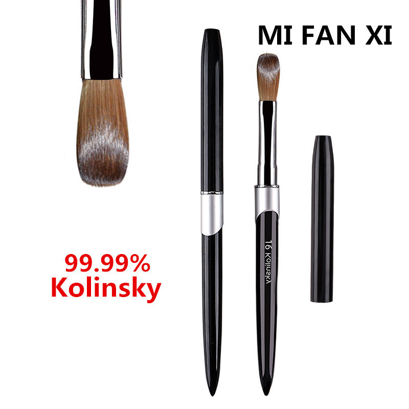 Nail Brushes 1PC Brush Kolinsky Sable Acrylic UV Gel Carving Pen Liquid Powder DIY Drawing y230909