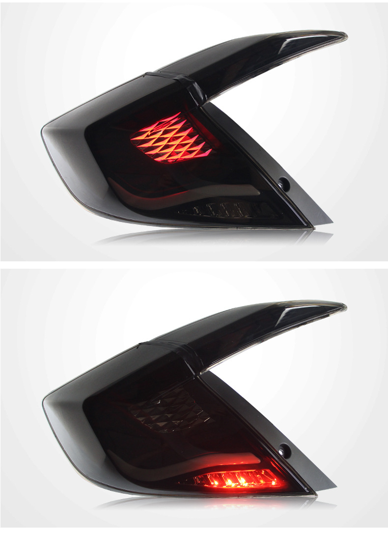 Full LED Taillight for Honda G10 Civic Taillight Assembly LED Dragon Scale Running Light Tail Turn Brake Reversing Light