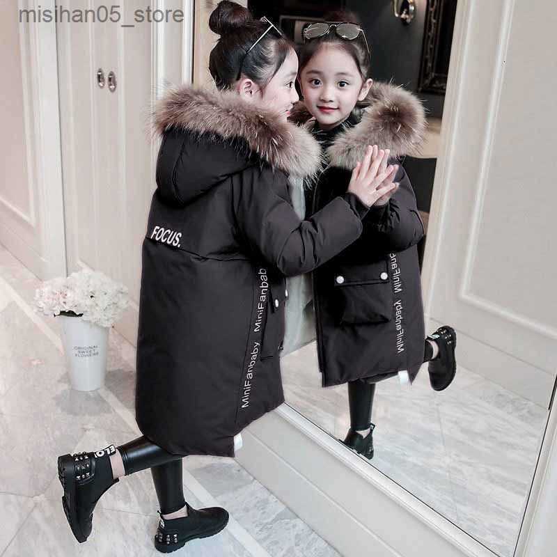 Down Coat Down Coat Children Girl Jacket Thick 9 Winter 8 Warm Fashion Parka Hooded Outerwear Clothes for Kids Girls Clothing 10 12 13 14T 221130 Q230