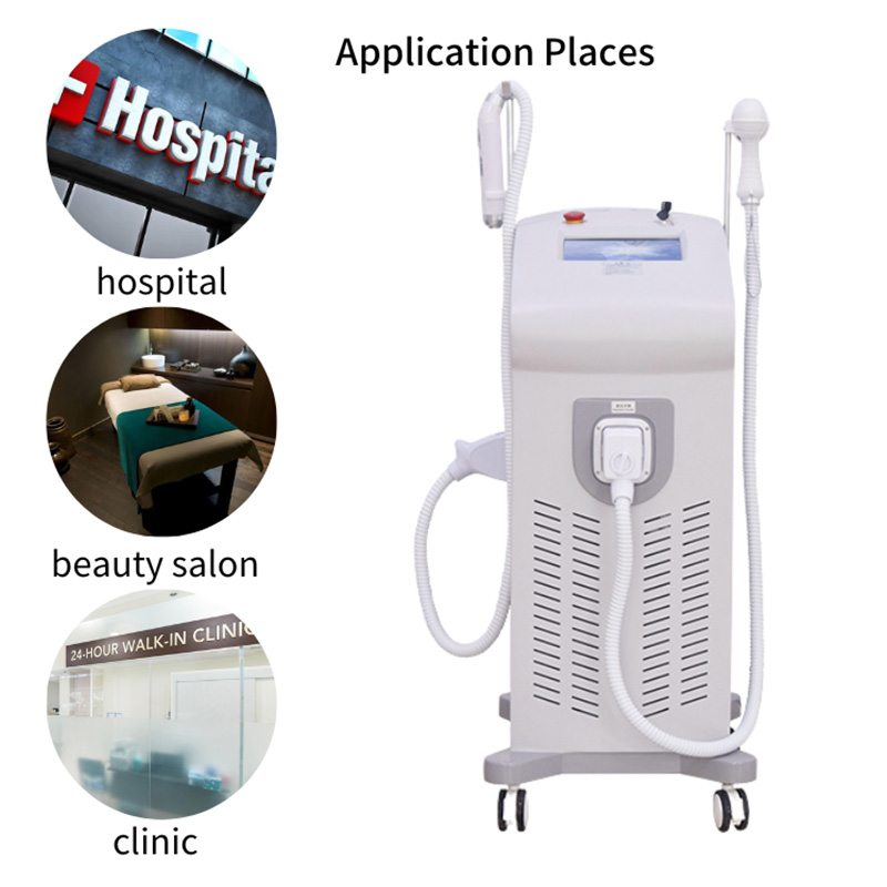 2 in 1 Laser Machine 808 755 1064nm Doide Laser Hair Removal Picosecond Tattoo Freckle Treatment Skin Rejuvenation Pigment Removal EYebrow Washing MAC