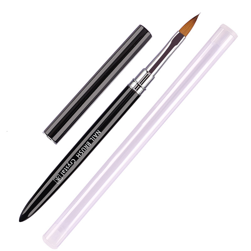 Nail Brushes 1Pc Black Art Paint Professional Potherapy Nails Pen Accessories Decoration Draw Smudge Carve Manicure Tool 230909