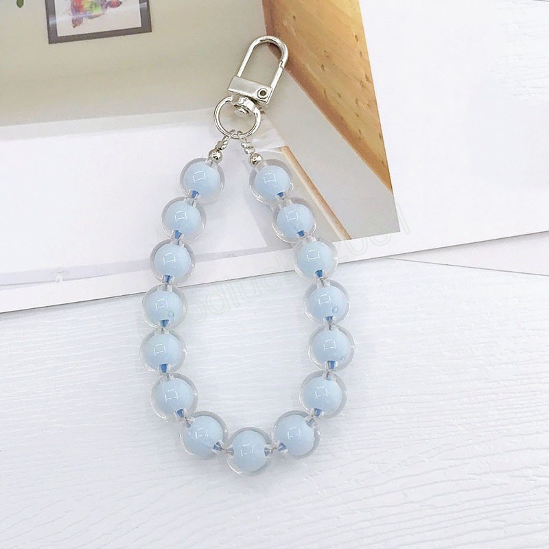 Acrylic Crystal Beads Mobile Phone Chain Straps Anti-Lost Lanyard For Women Jewelry Chain Wrist Strap Rope New