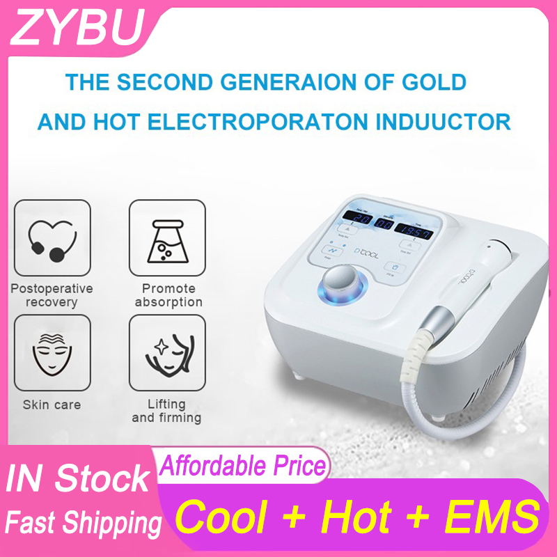 Wholesale high quality portable DCOOL skin tightening machine facial heating cooling beauty machine cryo electroporation skin rejuvenation anti puffin