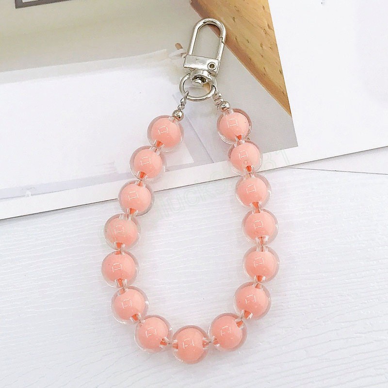 Acrylic Crystal Beads Mobile Phone Chain Straps Anti-Lost Lanyard For Women Jewelry Chain Wrist Strap Rope New