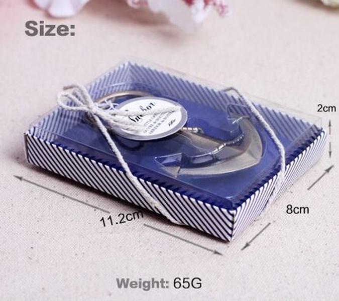 Wedding Favors Gift Silver Nautical Themed Party Boat Anchor Beer Bottle Opener with Blue Tassel Party Decoration Supplies ZZ