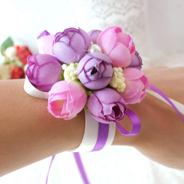 Wedding favors wedding decorations wedding flowers artificial flower wrist corsage bridesmaid hand wrist sisters ZZ