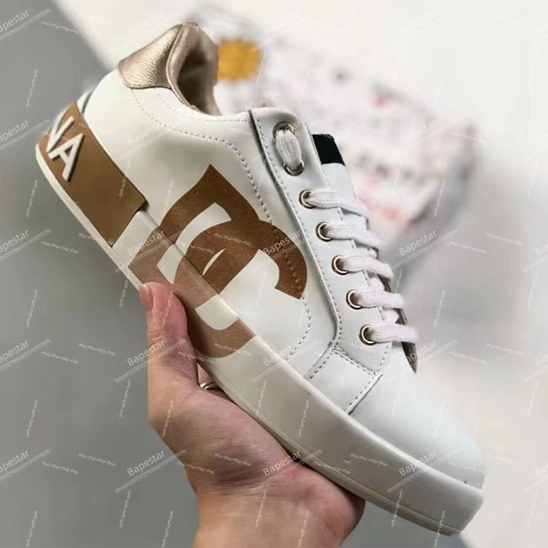Designer shoes mens women casual shoes outdoor shoes platform sneakers luxury white black red light blue pink suedeop Quality Men Portofino train