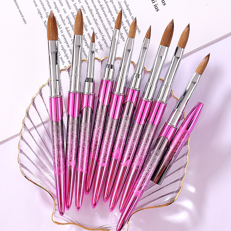 Nail Brushes Kolinsky Acrylic Brush Set 3D Pure Handmade For Application Art 230909