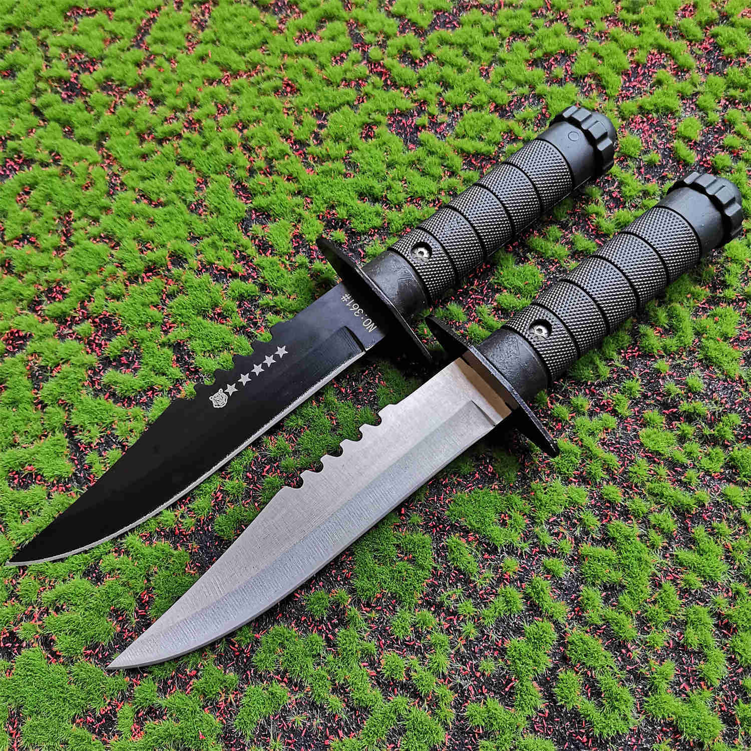 Straight Knife Sharp Fixed Blade Hunting Knife Camping Rescue Tactical Self-defense Collection Cutter Tool
