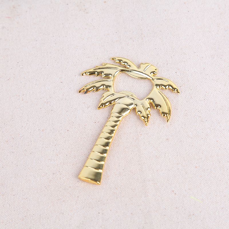 Wedding Favors Coconut Palm Tree Breeze Gold Alloy Beer Bottle Opener Party Gifts Supplies ZZ