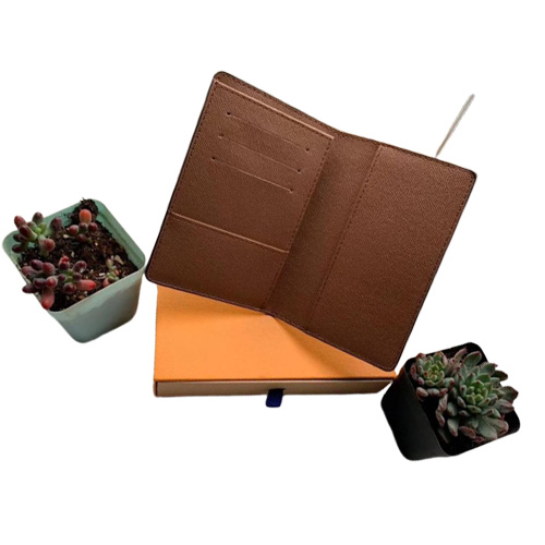 Compact POCKET ORGANIZER M60502 Men039s Designer Card Holder Fashion Short Multiple Wallet Key Coin Damier Graphite Canvas N631