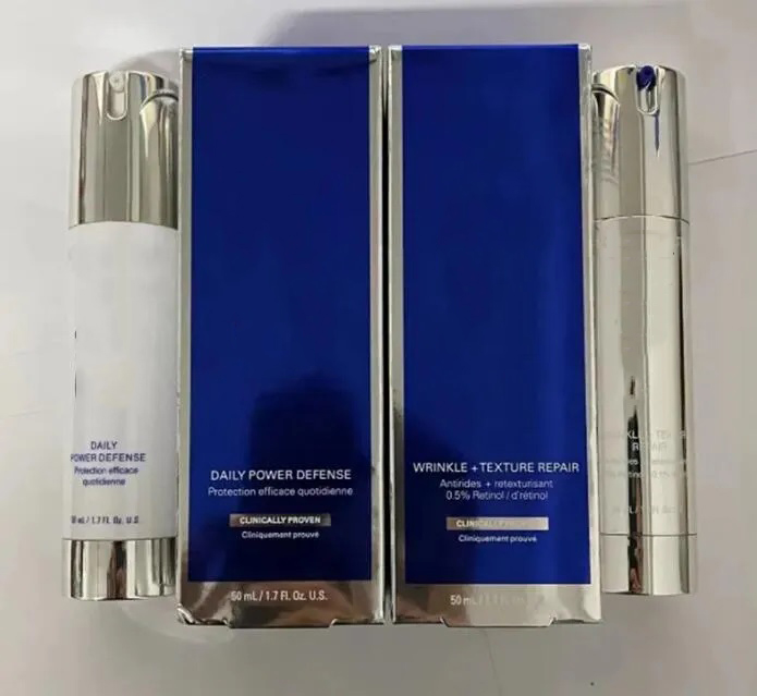 Skin Care Skin Health Daily Power Defense 50ml Texture Repair Cream 1.7oz Face Serum Blue Bottle Skin Brightener Creme Lotion Cosmetics Fast Free Shipping Wholesale