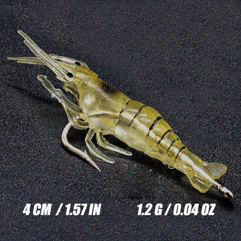 Baits Lures 10pcs Soft Silicone Luminous Simulation Shrimp Shaped Fishing Lure With Hook Bait Kit For Outdoor Accessories 230911