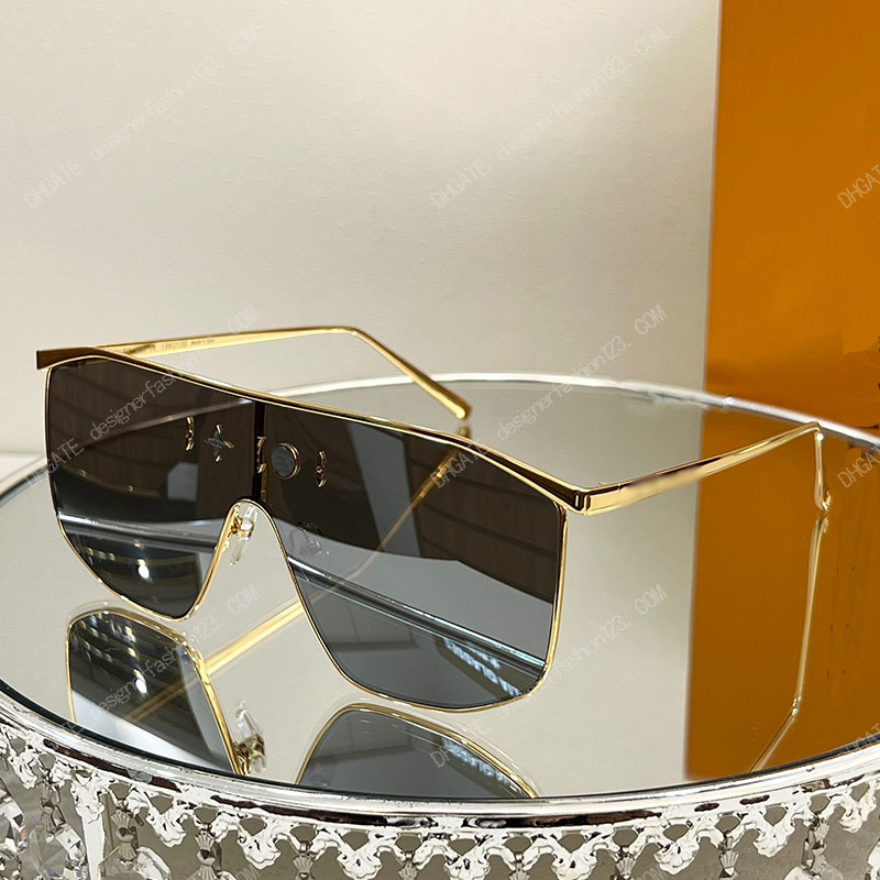 Luxury Brand Square Designer Sunglasses 1717 Plated metal frame glasses Fashion Men and Women lenses logo Decorative designer sunglasses