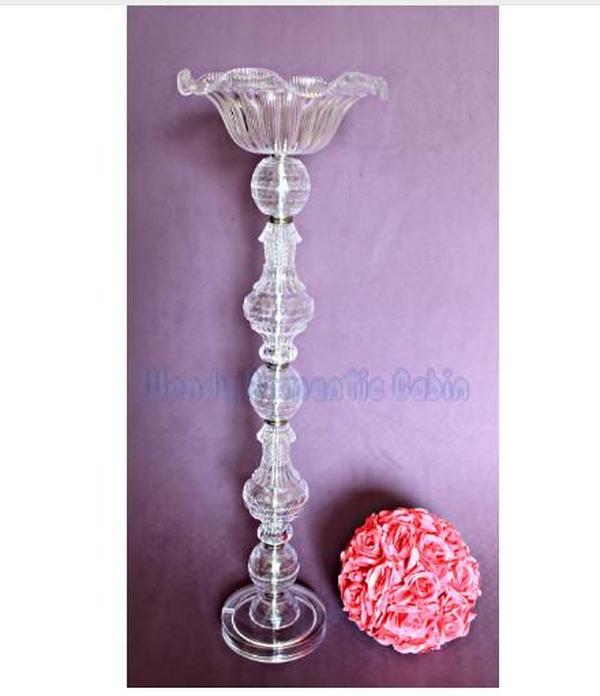 Top grade Crystal wedding centerpiece Table centerpiece Flower Stand pillars 75cm tall 15cm diameter Wedding decoration party decor ZZ