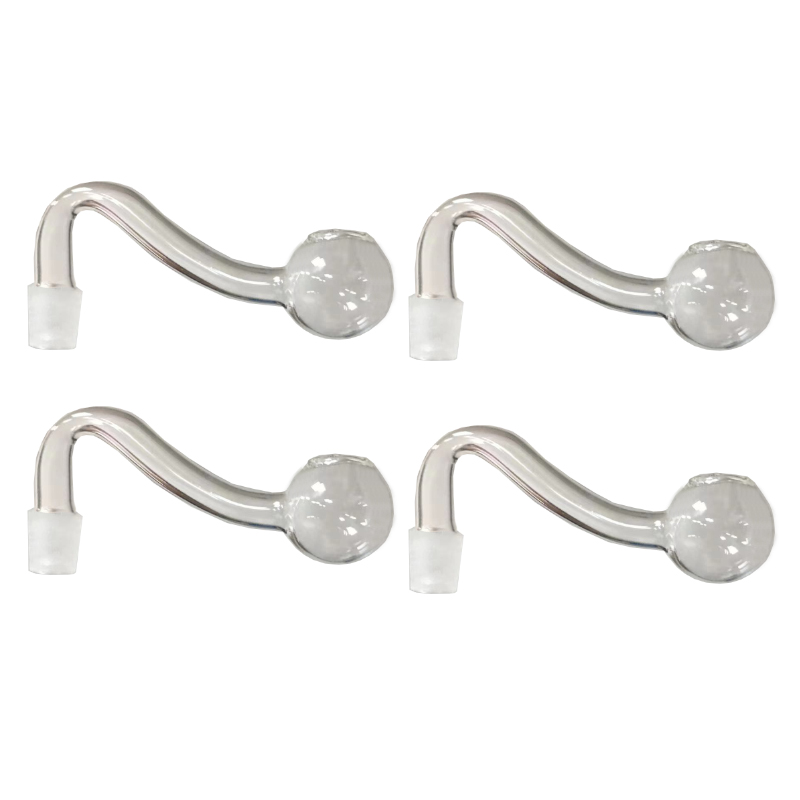 Glass Oil Burner 10mm Male Bowl Burners Pipes Bubbler Downstem 90 Degree Bent for Hookah Bong