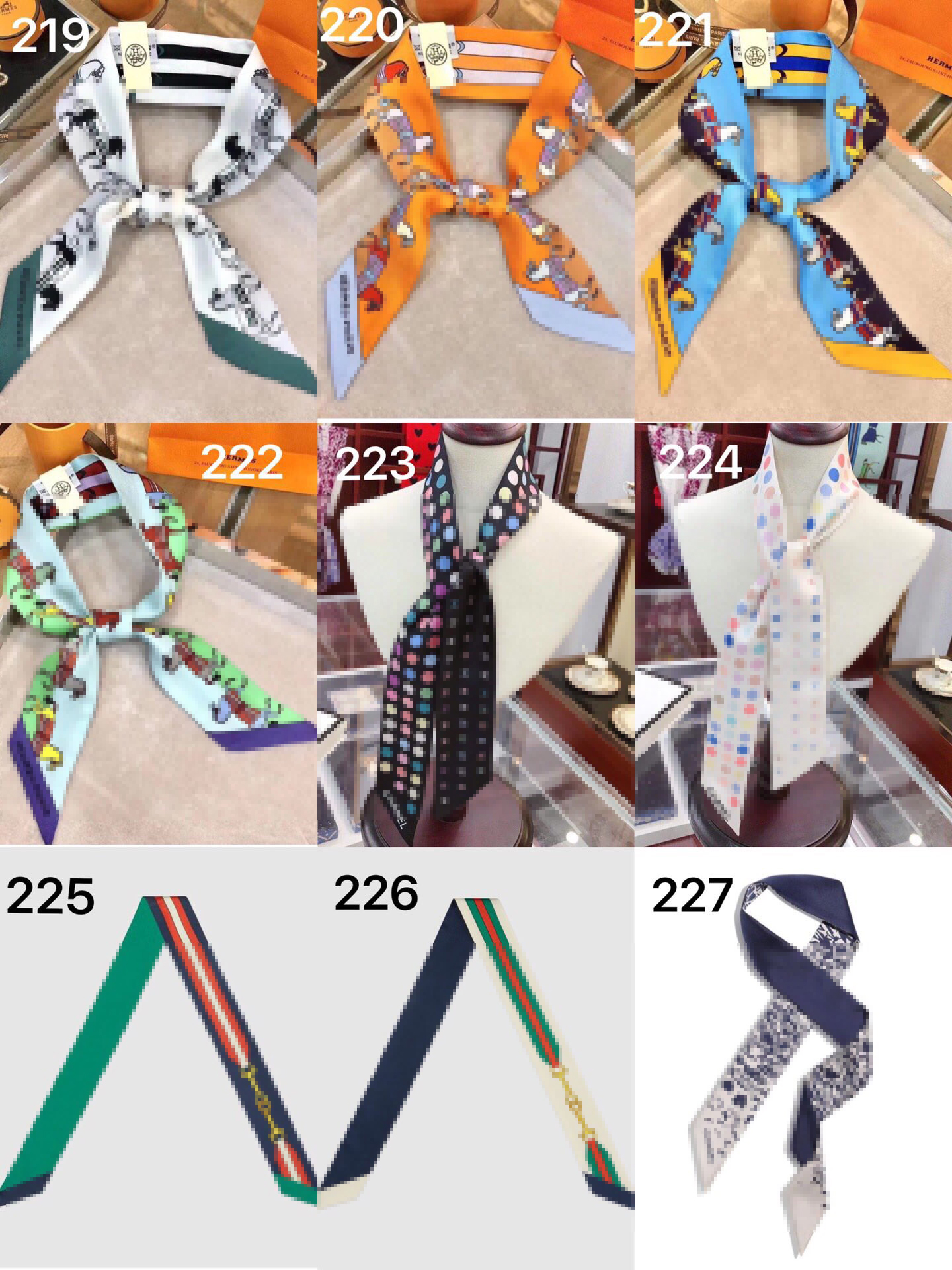 Designer silk scarf ladies fashion handbag scarves letter headband 3 color size 6.8x120cm 8888888888