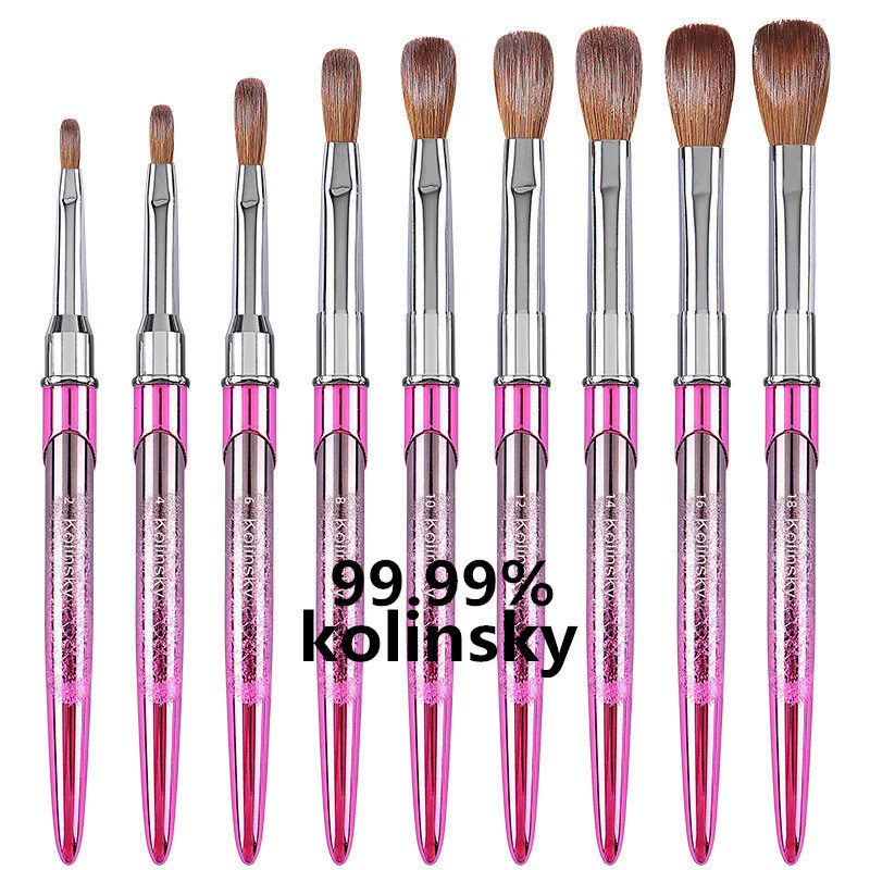 Nail Brushes Kolinsky Acrylic Brush Set 3D Pure Handmade For Application Art 230909