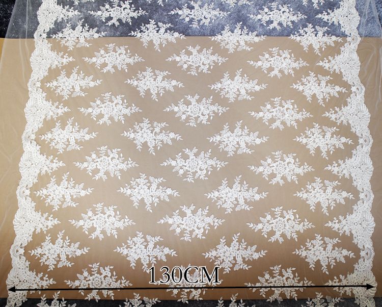 Ribbon Lace Fabric Embroidered Mesh White Handmade Trimmings For Veil Skirt Sewing Material Accessories 10CM Width ZZ