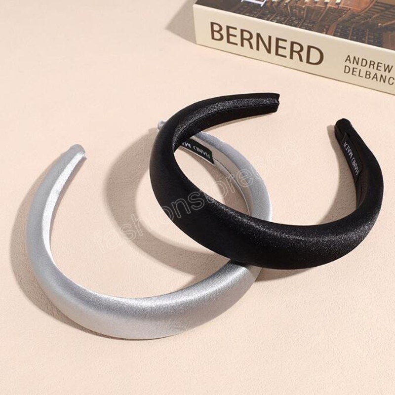 New Fashion Headband For Women Top Quality Solid Color Hairband Soft Sponge Turban Autumn Hair Accessories