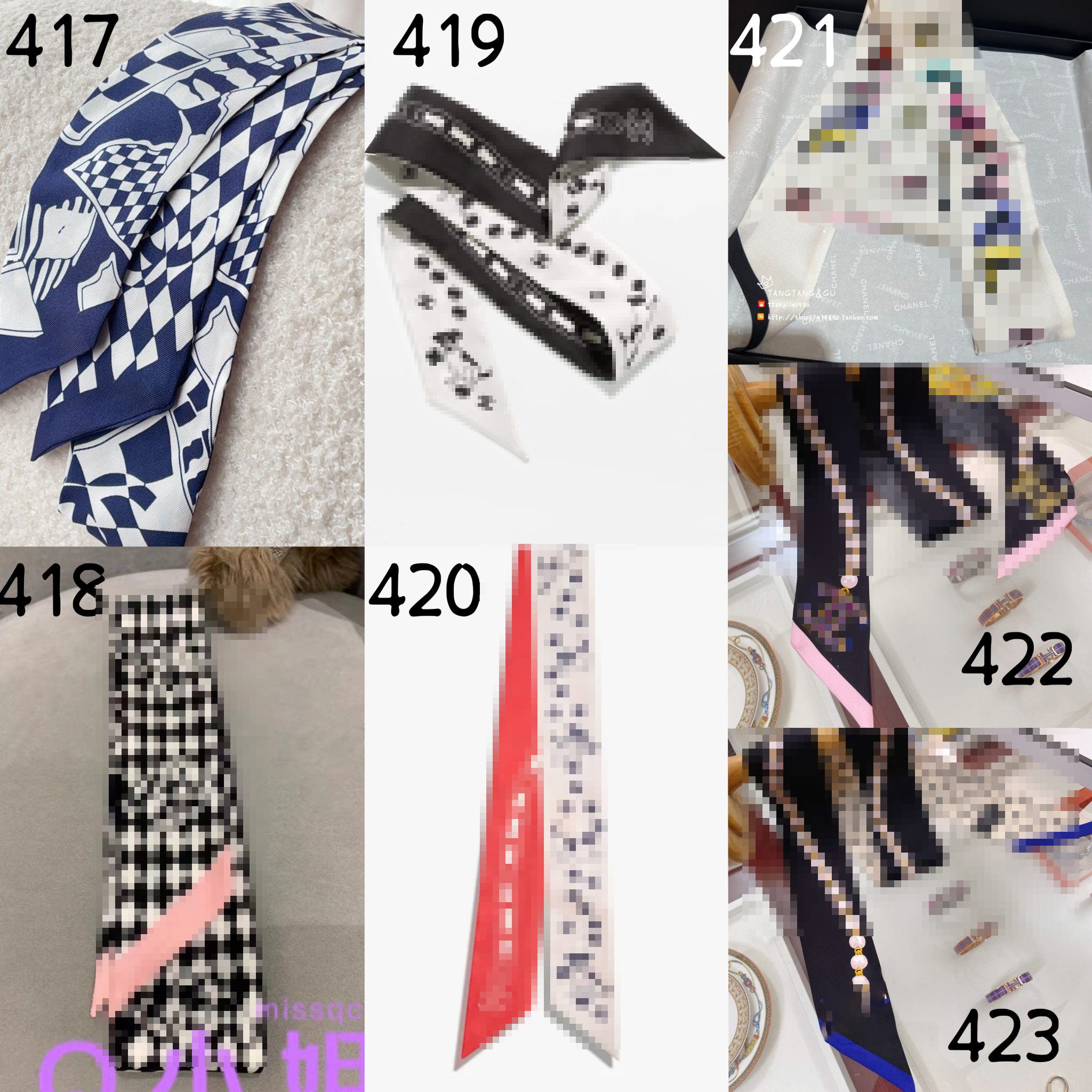 Designer silk scarf ladies fashion handbag scarves letter headband Choose any 3 styles size 6.8x120cm 66666666 R251128