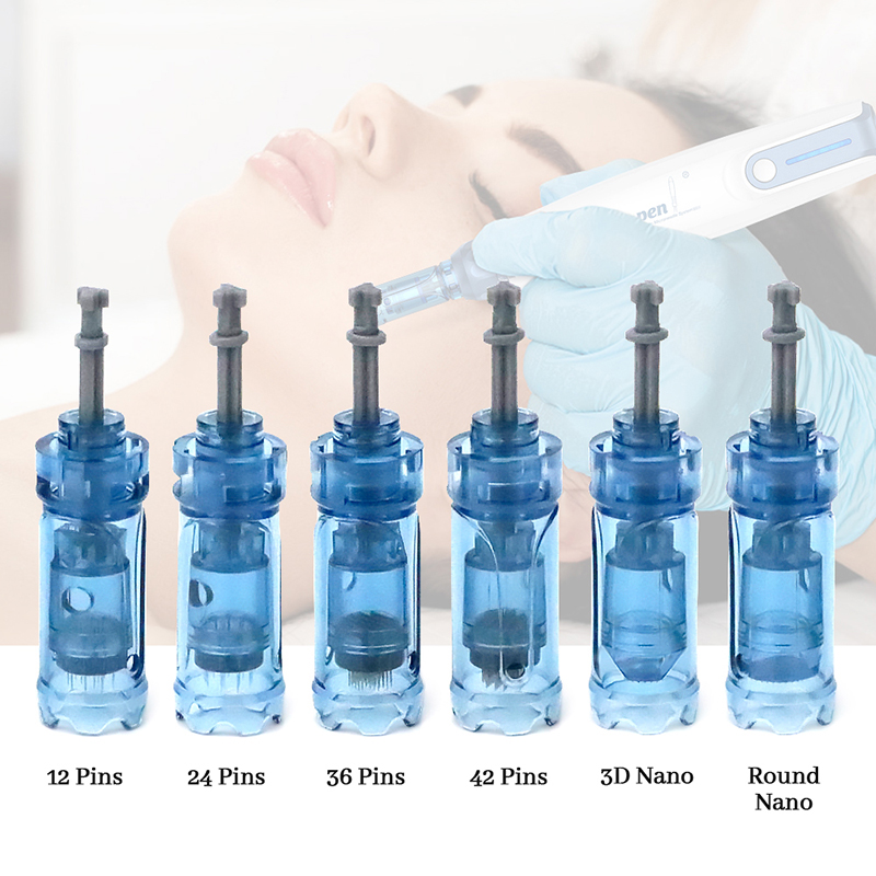 50 Pcs Replacement Micro Needle Cartridge Tips for Auto Derma M8S Stamp Rechargeable Wireless Dr Pen A9 Derma Pen A8S Skin Care Anti Spot Scar Removal