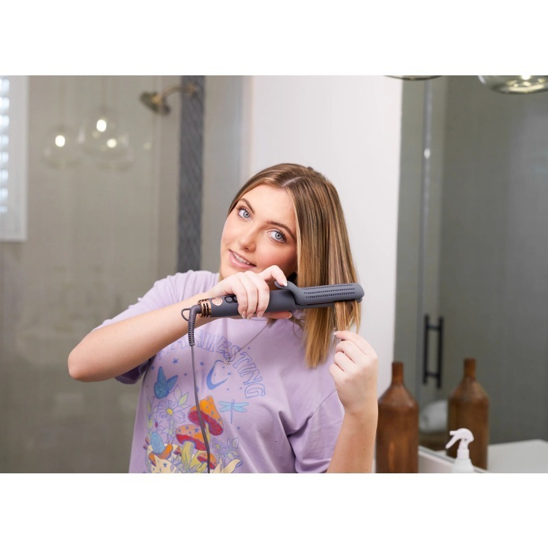 2In1 and Curler Ceramic Tourmaline Straightener Salon Professional Flat Iron Styling Tool for Sleek Smooth Hair S251015