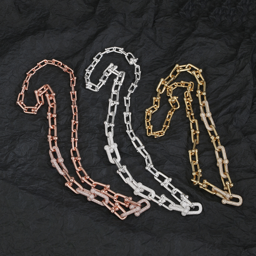 classic gold silver chain clovers necklace bracelet Gradual change designer hard jewelry bracelets ring for women men girl wife couple fashion designer earring