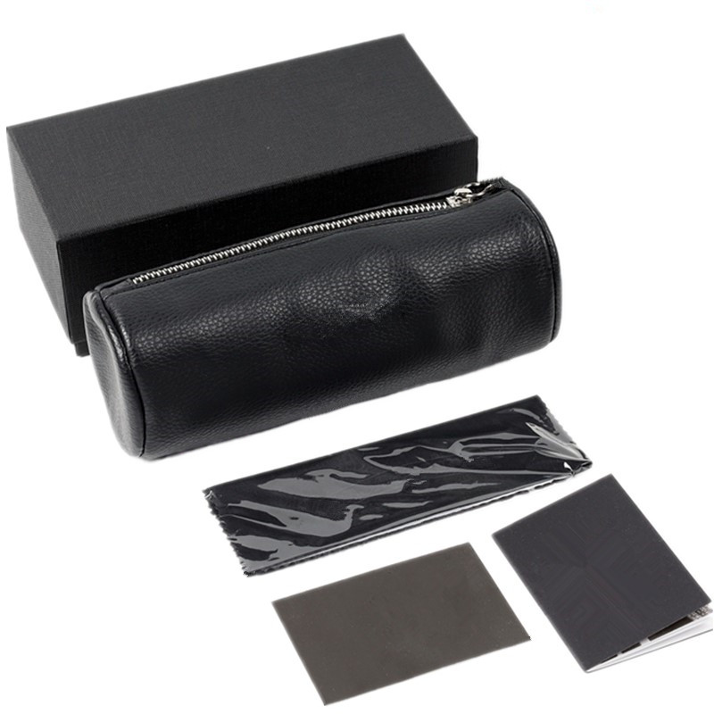 Luxury Designer Retro-Vintage Silver Glasses Case Full-Sets Sunglasses Spectacles Leather Zipper Packing Box Cloth Bag Statements for Origina GOGGLES