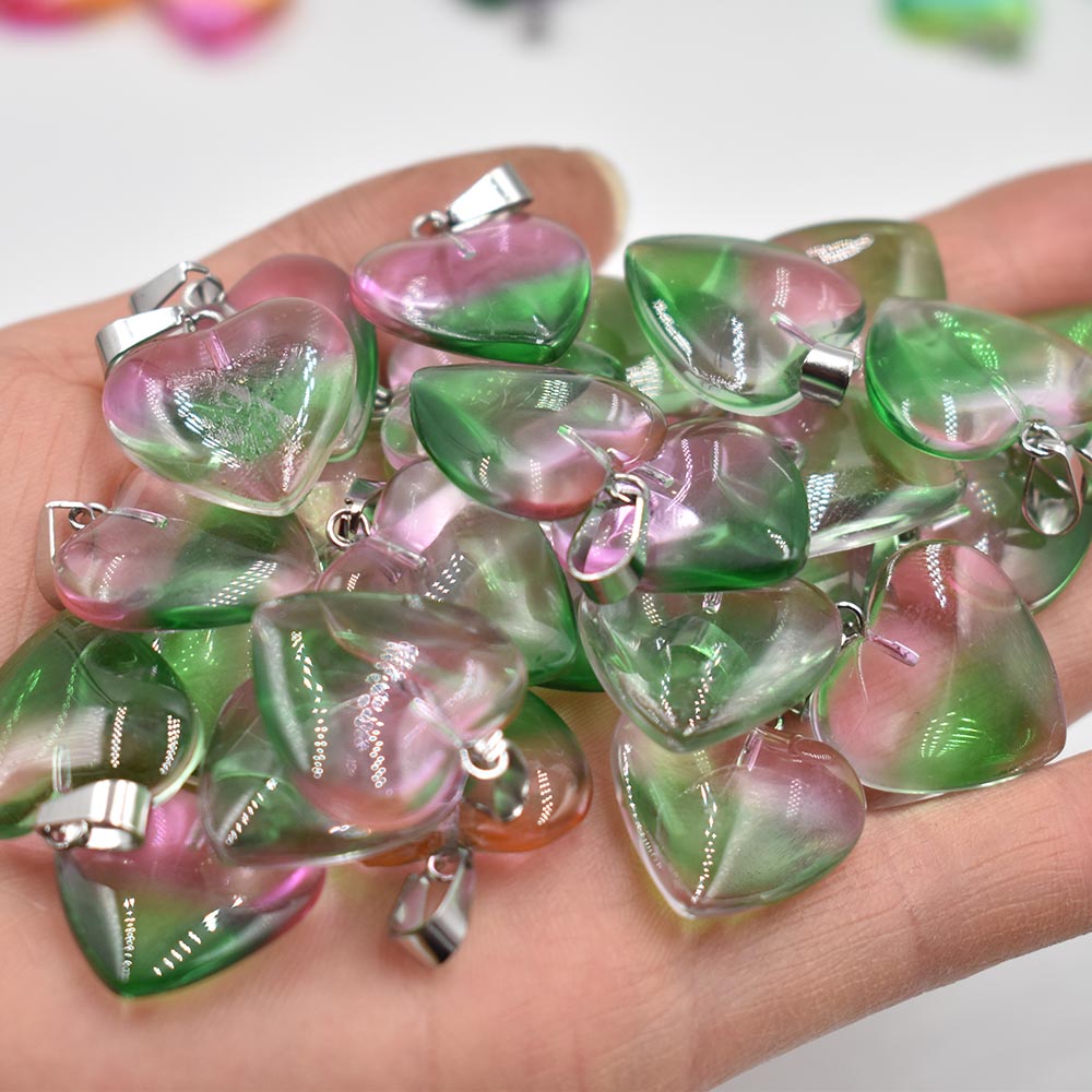 New beautiful glass crystal mixed 20MM theart shape pendants for DIY jewelry making Necklaces