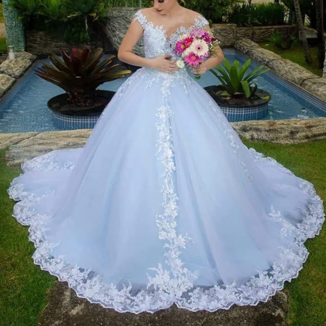 Sexy Illusion Wedding Dresses Mermaid Long Sleeve Applique Vestido De Noiva Sweep Train Tulle Vestidos De Novia 003