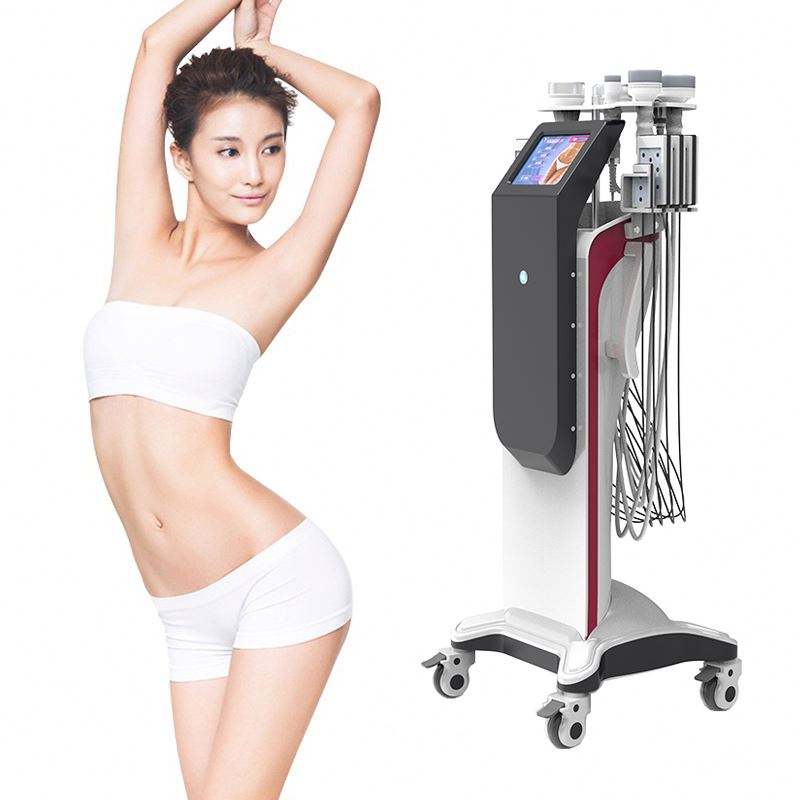 New Sale 6 In 1 With Laser Pads Cavitation Rf Body Slimming Machine 80K Ultrasonic Cavitation Weight Loss Cellulite Removal Beauty Equipment