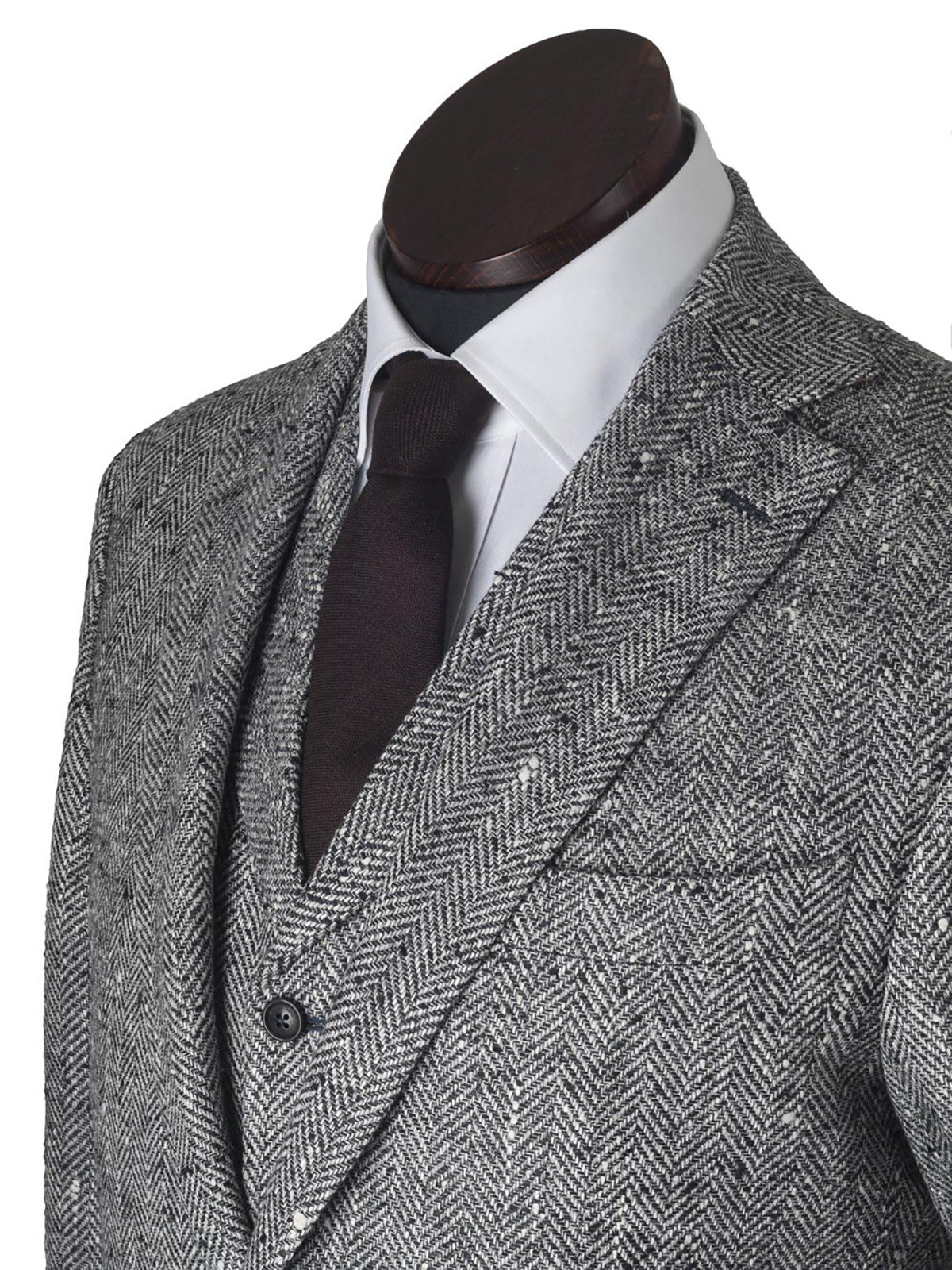 Winter Thick Pants Set Tailored Woolen Peaked Lapel Jacket 3 Pieces Male Costume Coat Wedding Tuxedos