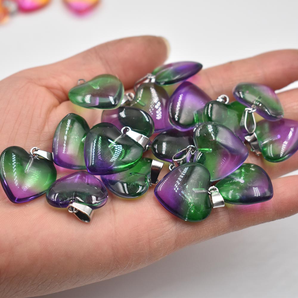 New beautiful glass crystal mixed 20MM theart shape pendants for DIY jewelry making Necklaces