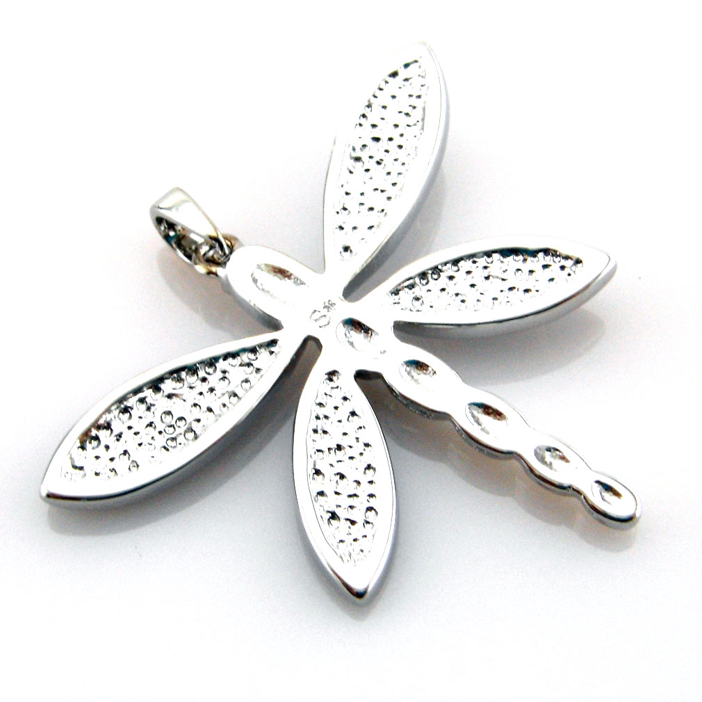 Women jewelry Necklace Dragonfly Jewelry Fashion Fire Opal Pendant Mexican Opal Necklace 925 Stamped