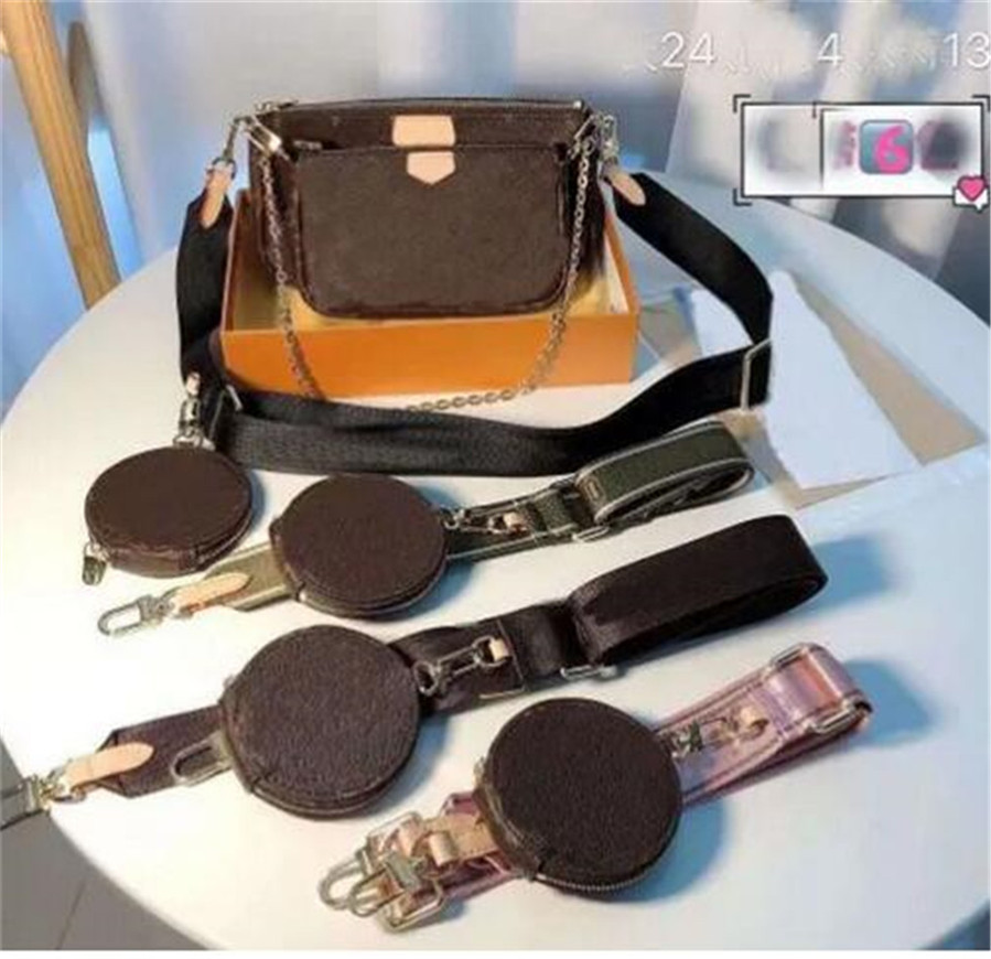 2023 Luxury Tote Shoulder Bag handbags purses Women mini 3pcs crossbody bag vintag shoulder bags leather multi color straps wallet