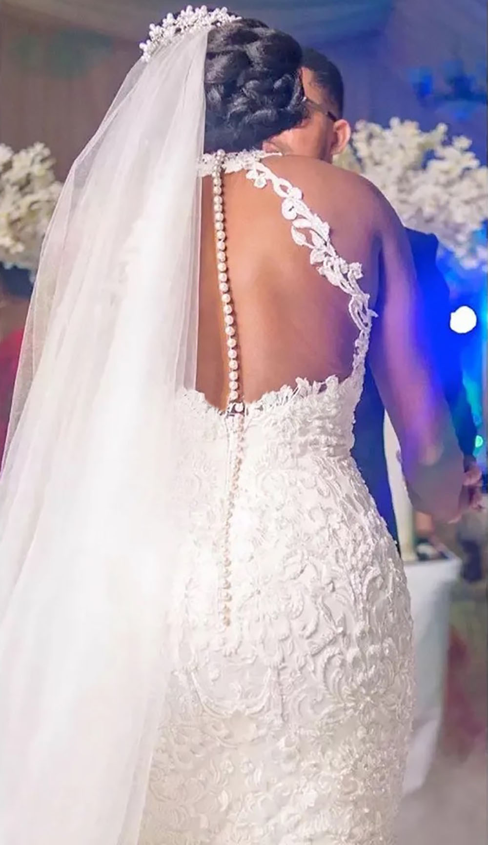 Wedding Dresses White Bridal Gowns Ivory Formal Mermaid Trumpet High Neck Sleeveless Tulle Applique Lace New Plus Size Custom