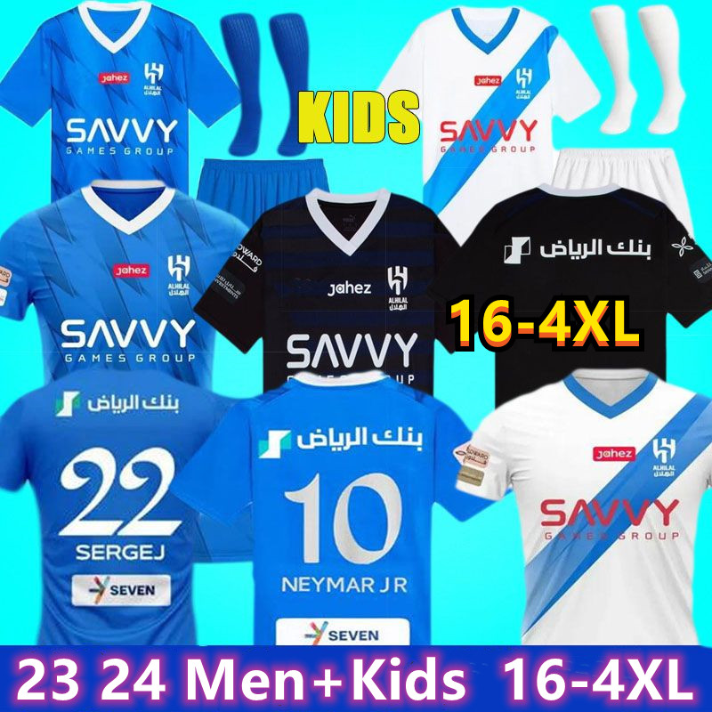 2023 2024 NEYMAR JR Al Hilal Saudi soccer jerseys 23 24 MALCOM NEVES SERGEJ VIETTO KOULIBALY LGHALO KANNO home away high-quality football shirt men kids kit jersey
