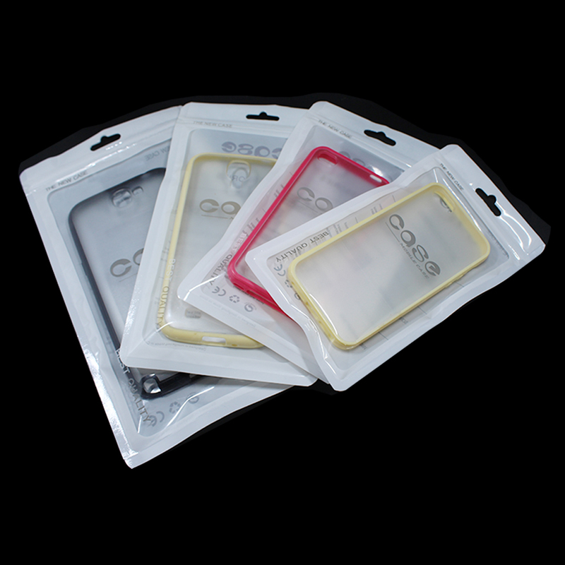 Poly Bags Clear Plastic Opp Packing Zipper Package Accessories Pvc Retail Boxes Handles For 4.7 5.5 6.5 inch iPhone Samsung Huawei XiaoMi OnePlus Cabl