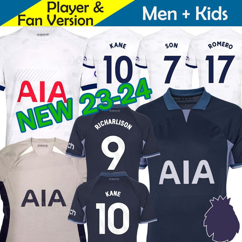 Tottenham 23 24 KANE SON RICHARLISON Soccer Jerseys PEDRO PORRO KULUSEVSKI HOJBJERG Away PERISIC DANJUMA ROMERO Football Kit Shirt BENTANCUR Men Kids Set