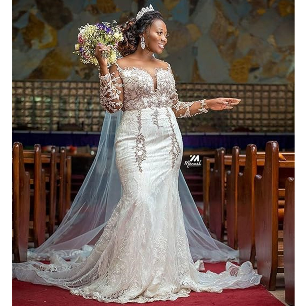 White Chiffon Sweetheart Floor-Length A-Line Wedding Dresses Chapel Train Custom Made Detachable Long Sleeves 02