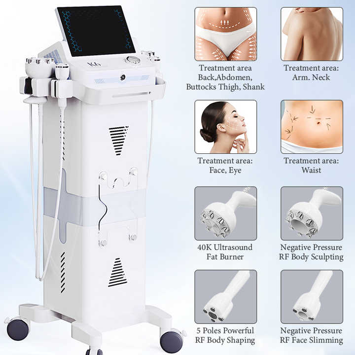 K6 Venuss Legacys Cavitation Cellulite Treatment Massage Multipolar RF Radio Frequency Laser Pad Vacuum Fat Removal Lipolaser Machine for Salon