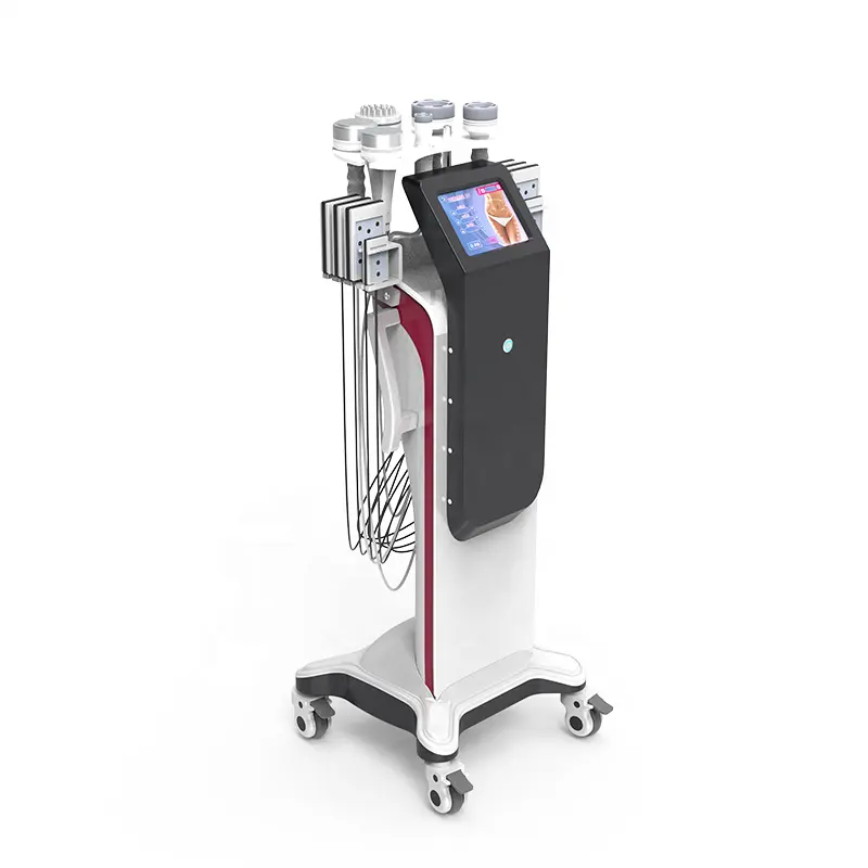New Sale 6 In 1 With Laser Pads Cavitation Rf Body Slimming Machine 80K Ultrasonic Cavitation Weight Loss Cellulite Removal Beauty Equipment