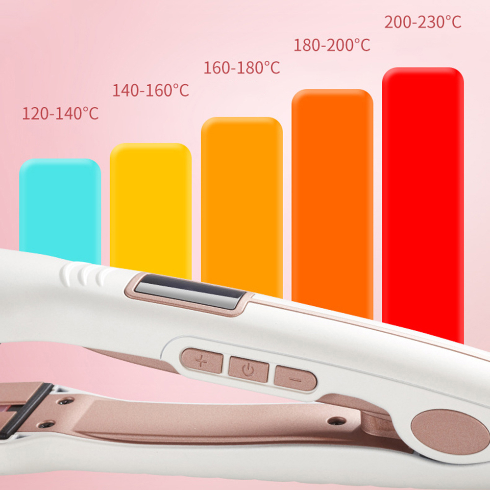 Hair Straighteners Professional Infrared Hair Straightener Ceramic Tourmaline Flat Iron Hair Curler with LCD Display Salon Styling Tools 230912