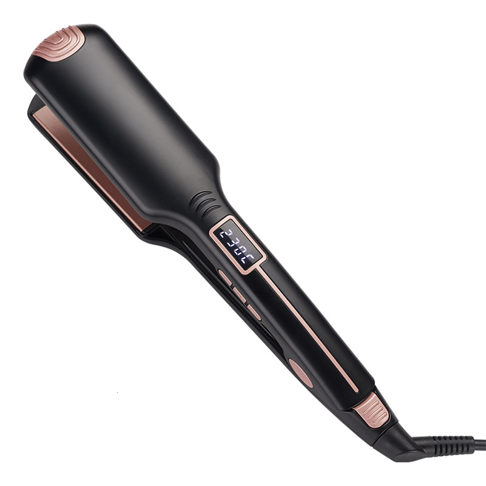 Hair Straighteners Professional Infrared Hair Straightener Ceramic Tourmaline Flat Iron Hair Curler with LCD Display Salon Styling Tools 230912