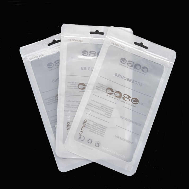 Poly Bags Clear Plastic Opp Packing Zipper Package Accessories Pvc Retail Boxes Handles For 4.7 5.5 6.5 inch iPhone Samsung Huawei XiaoMi OnePlus Cabl